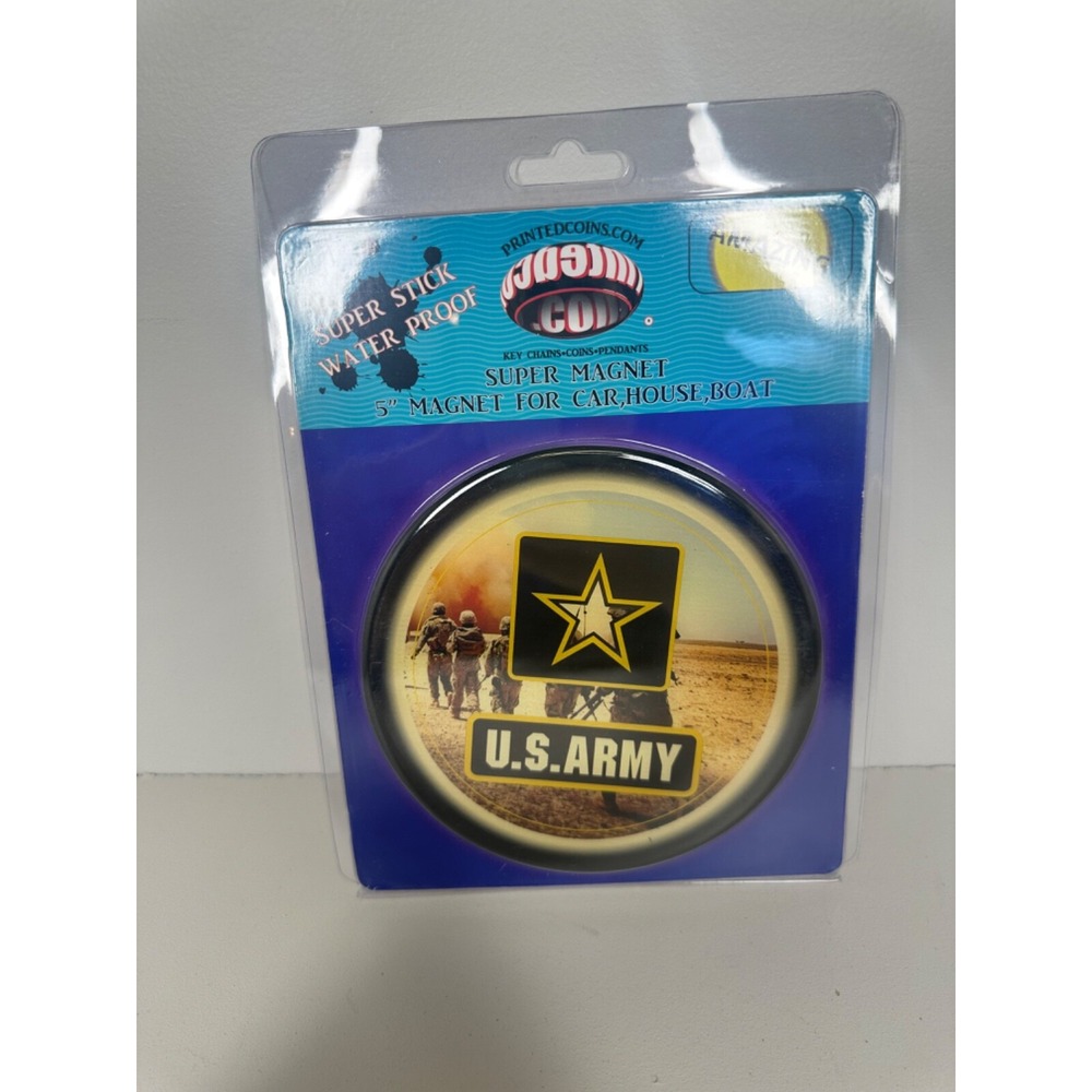 NEW! Round 5" Military Car Magnet U.S. Army CAR HOUSE BOAT WATERPROOF
